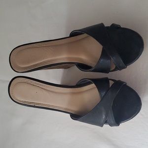 Fashion Focus Black Wedge Shoes